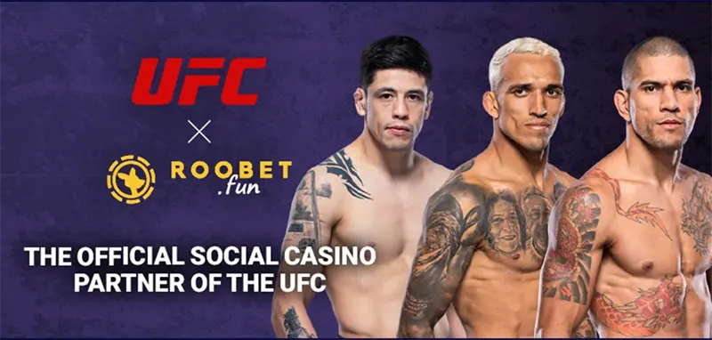 소셜 카지노 Roobet.fun, UFC와 공식 파트너십 체결