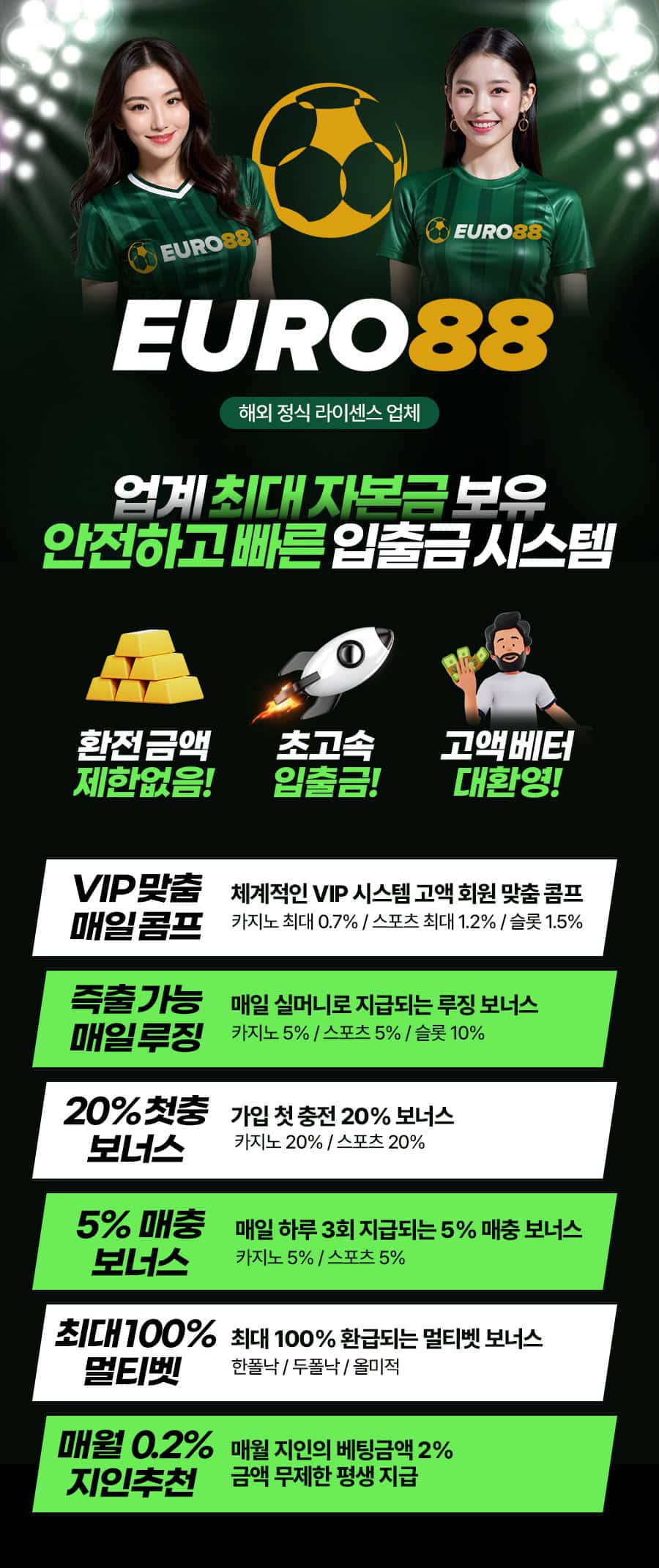 카지노사이트 유로88 이벤트 및 게임 정보